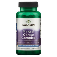 Cytrynian Wapń Potas Magnez Mineral Citrate Complex 60 kapsułek Swanson