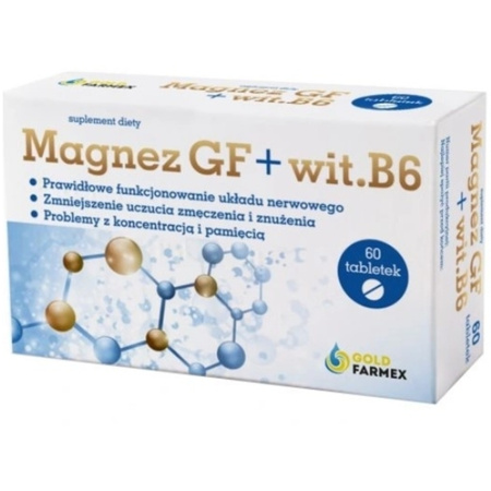 Goldfarmex Magnez GF + Witamina B6 - 60 tabletek