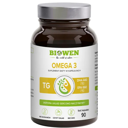 Omega 3 EPA 660 mg i DHA 440 mg Biowen - 90 kapsułek
