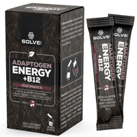 Adaptogeny (Różeniec górski Maca Cordyceps Żeń-szeń) + B12 (14 szaszetek) Solve Labs Energia