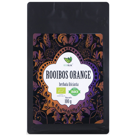 EcoBlik Herbata liściasta ROOIBOS Orange BIO 100g