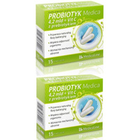 [Zestaw] 2x Aliness Probiotyk Medica 4,2 mld + Prebiotyk i Witamina C - 15 kapsułek