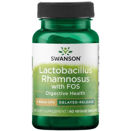Swanson Lactobacillus Rhamnosus z FOS 60 kapsułek Jelita Trawienie