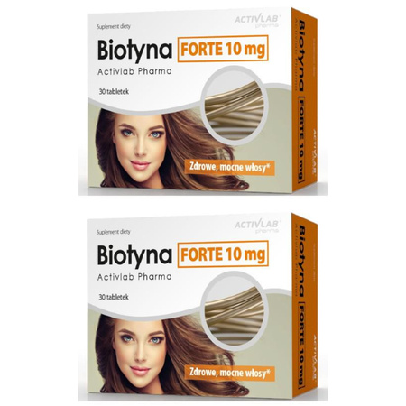 [Zestaw] 2x Activlab Pharma Biotyna FORTE 10 mg - 30 tabletek