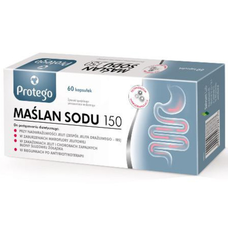 Protego Maślan Sodu 150 mg - 60 kapsułek