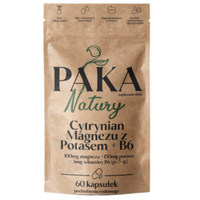 Cytrynian magnezu z Potas + Witamina B6 (60 kaps) Paka Natury