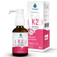 Witamina K2 (VitaMK7) 25 µg w Kroplach 30 ml AVITALE Aliness Mocne Kości i Zęby Krzepnięcie krwi