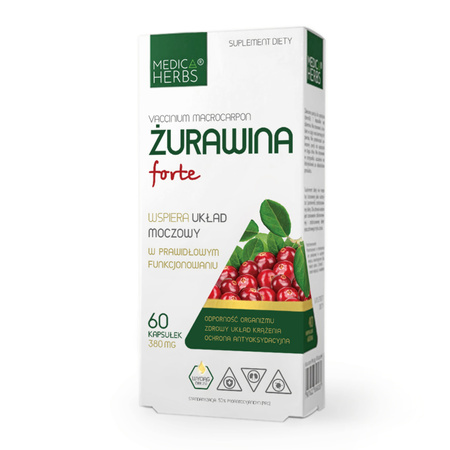 Medica Herbs Żurawina Forte 380 mg 60 kapsułek