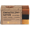 Mydła świąteczny sztos - Zestaw: 3pak mydeł Karmel, Cynamon, Kawa