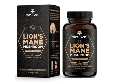 Lion's mane (Soplówka Jeżowata) Ekstrakt 10:1 - 60 kapsułek Solve Labs