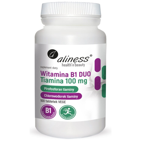 Witamina B1 (Tiamina) DUO 100 mg 100 tabletek Aliness