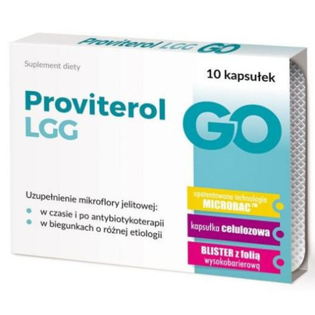 Protego Proviterol LGG GO Lactobacillus rhamnosus GG + Inulina - 10 kapsułek