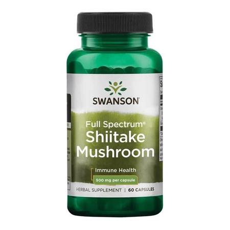 Swanson Shiitake 500 mg Grzybek witalny - 60 kapsułek