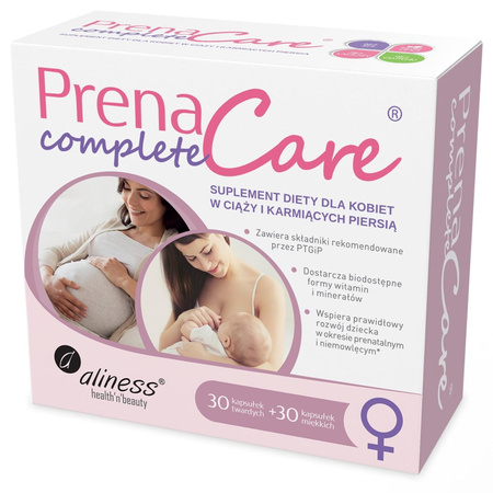 PrenaCare Complete dla kobiet w ciąży i karmiących 30 + 30 (60 kapsułek) Aliness