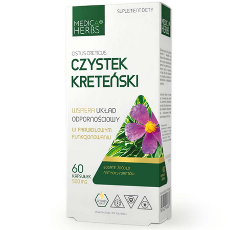 Medica Herbs Czystek Kreteński 500 mg - 60 kapsułek