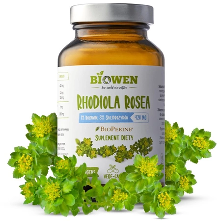 Biowen Różeniec górski (Rhodiola rosea) 420 mg 60 kapsułek Adaptogen