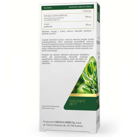 Medica Herbs Czystek Kreteński 500 mg - 60 kapsułek