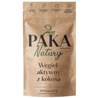 Węgiel Aktywny z Kokosa 300 mg 60 kapsułek Paka Natury