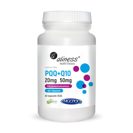 Koenzym Q10 50 mg + PQQ 20 mg (60 kaps) Aliness