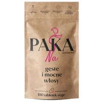 Suplement na Gęste i Mocne Włosy Biotyna 10 mg Cynk Witamina B (100 tabl) Paka Natury