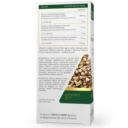Niepokalanek Czerwona Koniczyna Dong Quai (60 kaps) Medica Herbs