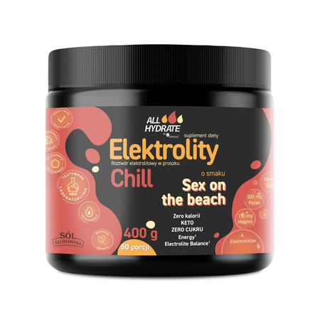 Aliness ALLHydrate Elektrolity Chill o smaku Sex on the beach w proszku - 400g, 50 porcji
