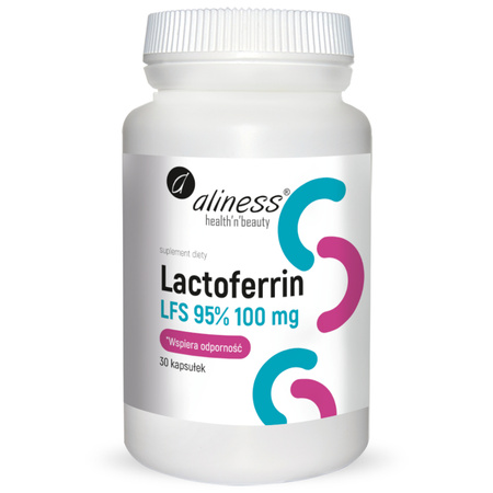 Laktoferyna Lactoferrin LFS 95% 100 mg (30 kaps) Aliness