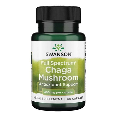 Swanson Chaga Mushroom 400 mg 60 kapsułek 