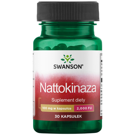Swanson Nattokinaza 100 mg 30 kapsułek Przepływ krwi Serce
