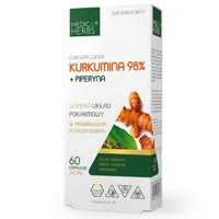 Kurkumina 98% Kurkuma + Piperyna 60 kapsułek Medica Herbs