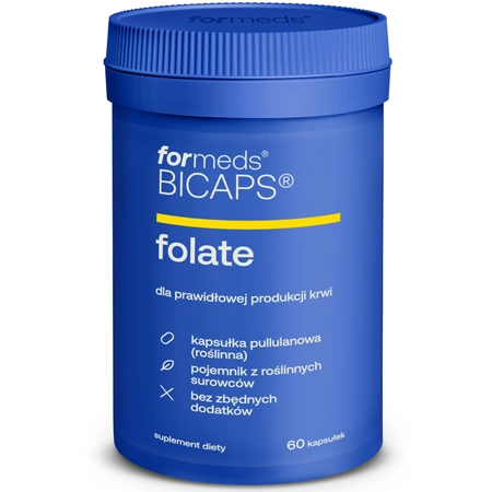 BICAPS Folate Folian (Kwas foliowy) 500 mcg 60 kapsułek ForMeds