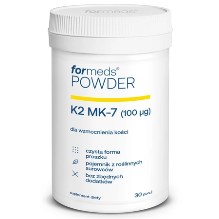 ForMeds POWDER Witamina K2 MK-7 100 mcg w proszku (30 porcji) Krzepnięcie krwi Kości