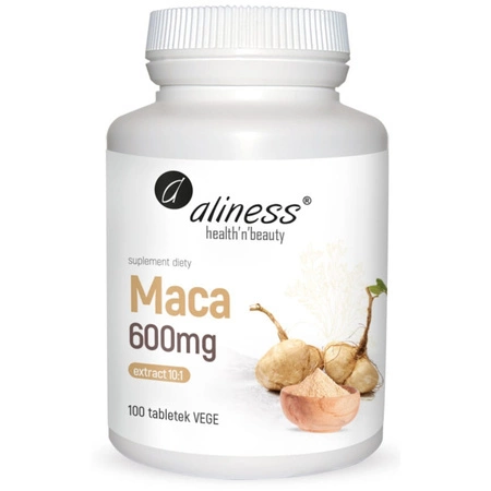 Maca Ekstrakt 10:1 600 mg Wsparcie witalności (100 tabl) Aliness