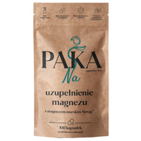 Magnez 400 mg Cytrynian magnezu + Magnez morski i B6 (100 kaps) Paka Natury