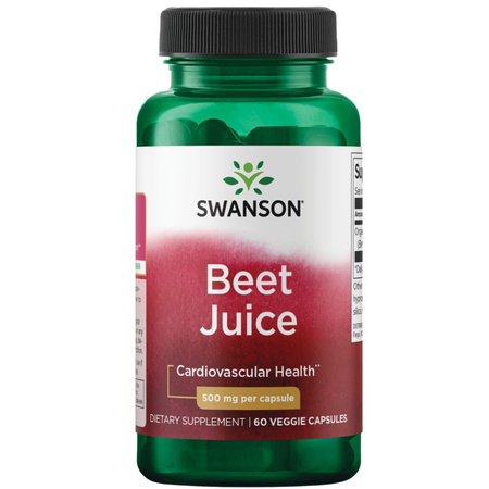 Swanson Beet Juice, Sok z Buraków 500 mg - 60 kapsułek