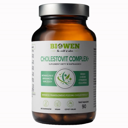 Biowen Cholestovit Complex+ Czerwony ryż Karczoch Chrom (90 kaps) Cholesterol Biowen 