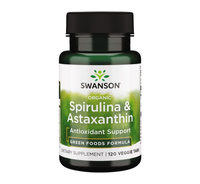 Swanson Organiczna Spirulina i Astaksantyna - 120 tabletek