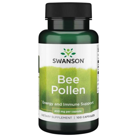 Swanson Pyłek pszczeli 400 mg (Bee Pollen) 100 kapsułek Odporność 