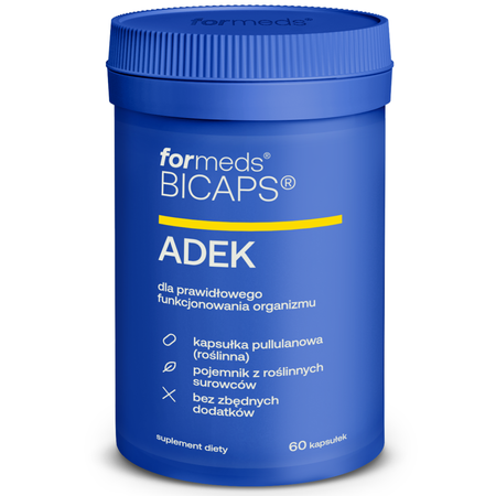 Bicaps ADEK Complex Witamina A D E K2 MK-7 (60 kaps) ForMeds