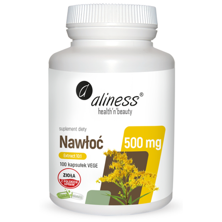Nawłoć (Solidago virgaurea L.) Ekstrakt 10:1 500 mg  (100 kapsułek) Aliness