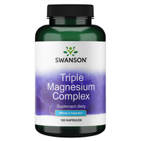 Swanson Triple Magnesium Complex, Magnez 3 formy - 100 kapsułek