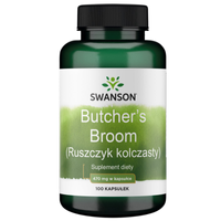 Ruszczyk Kolczasty 470 mg (Butcher's Broom) 100 kapsułek Swanson Krążenie żylne