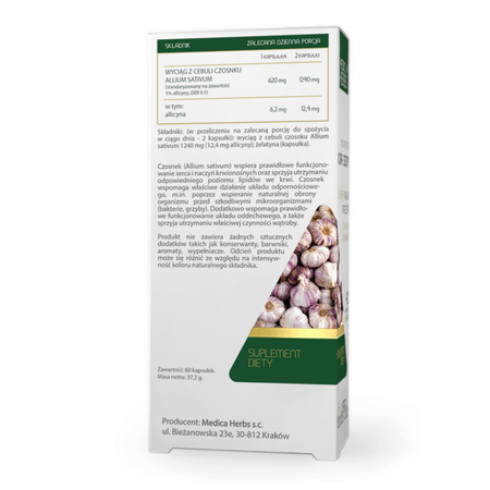 Medica Herbs Czosnek 620 mg - 60 kapsułek