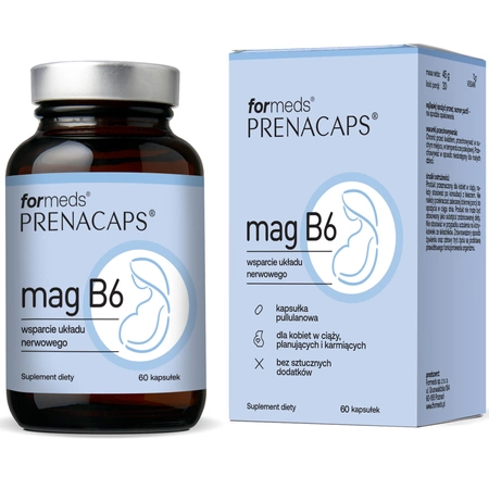 PRENACAPS mag B6 Cytrynian magnezu + Witamina B6 (60 kaps) ForMeds