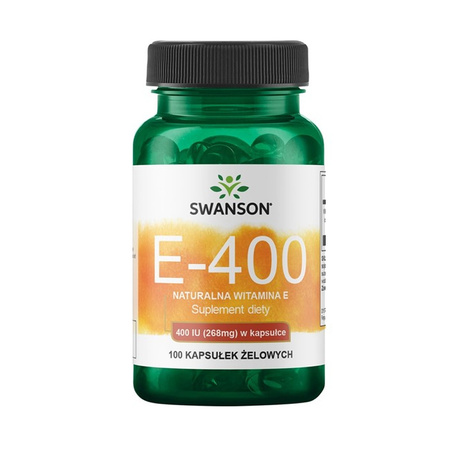 Swanson Witamina E 400 IU Naturalna - 100 kapsułek