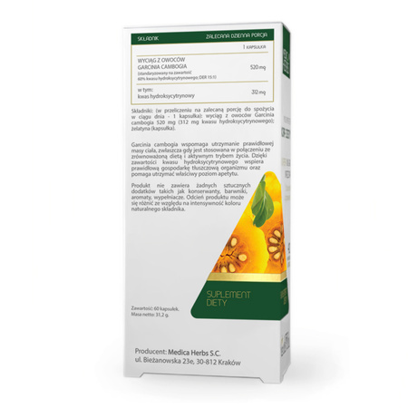 Medica Herbs Garcinia Cambogia HCA 520 mg - 60 kapsułek