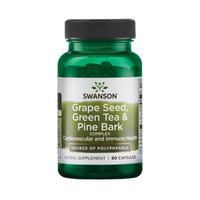 Swanson Pestki Winogron, Zielona Herbata i Kora Sosny - 60 kapsułek