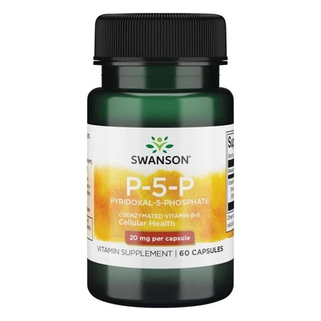 Swanson Witamina B6 (P-5-P) 20 mg Koenzymatyczna - 60 kapsułek
