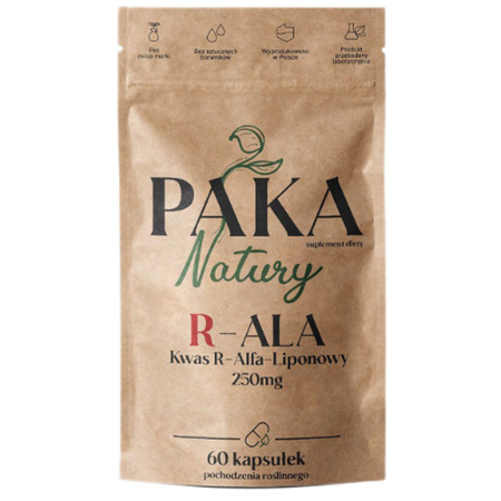 Kwas R-Alfa-Liponowy (R-ALA) 250 mg - 60 kapsułek Paka Natury