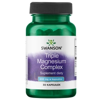 Swanson Triple Magnesium Complex, Magnez 3 formy - 30 kapsułek